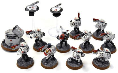 TAU EMPIRE 10 Breachers #2 WELL PAINTED Warhammer 40K