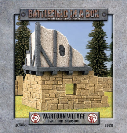 Battlefield In A Box - Wartorn Village Small Ruin - Sandstone
