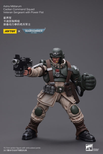 Cadian Command Squad Veteran Sergeant with Power Fist Astra Militarum Joy Toy