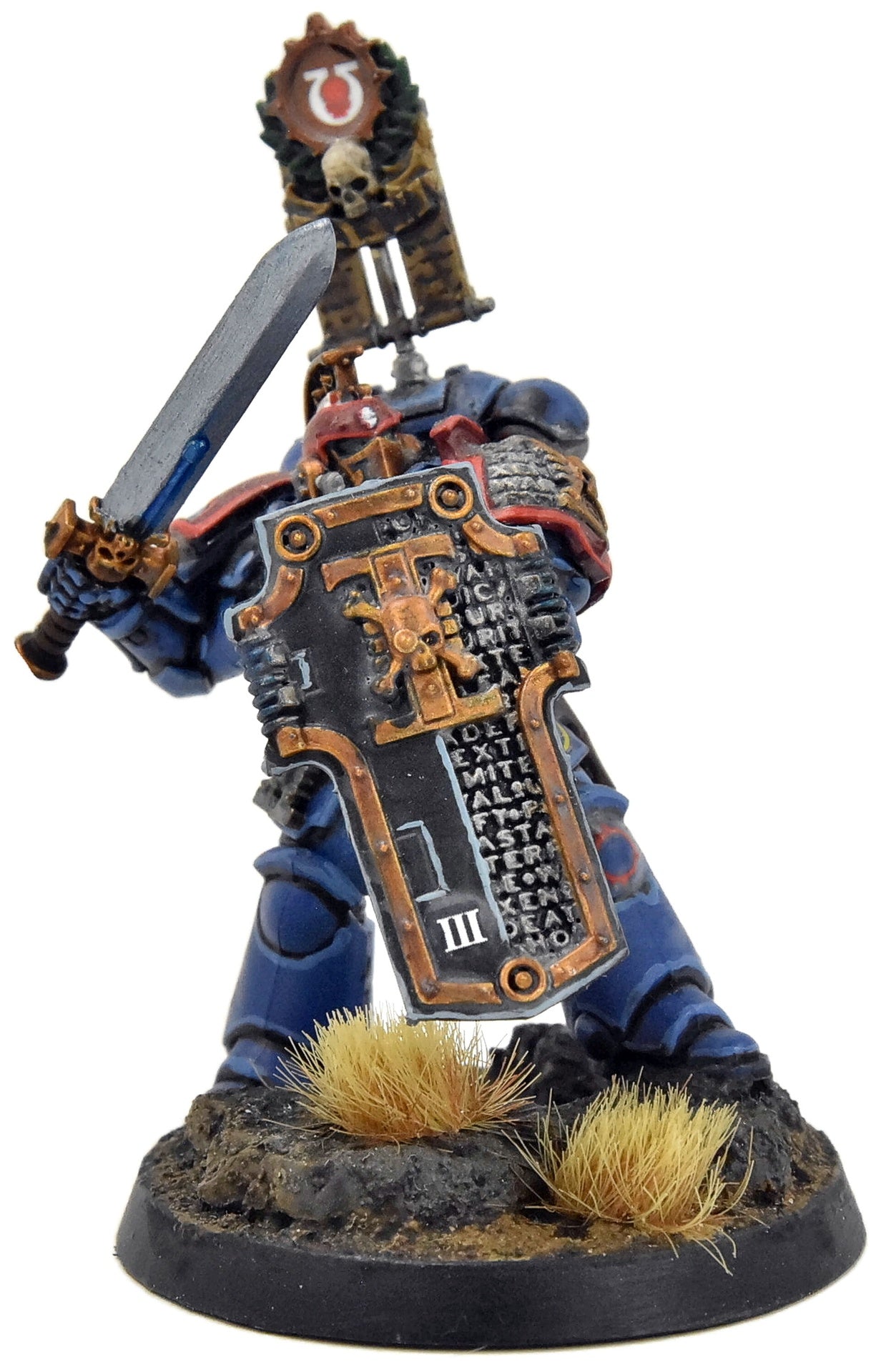 SPACE MARINES Bladeguard Ancient #1 WELL PAINTED Captain converted 40K
