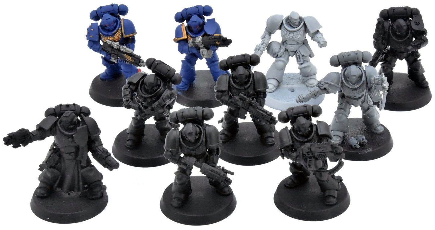 SPACE MARINES 10 Primaris Intercessors #1 40K missing 1 backpack