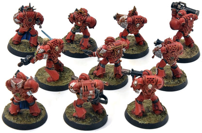 BLOOD ANGELS 10 Tactical Space Marines #3 WELL PAINTED Warhammer 40K