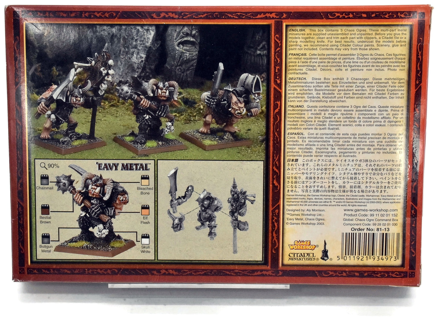 CHAOS Chaos Ogre Command #1 OOP Warhammer Fantasy In Box