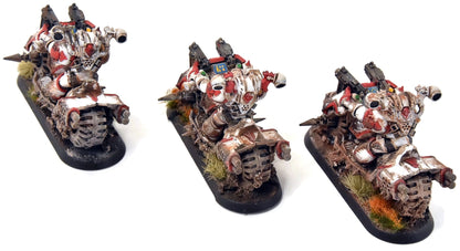 CHAOS SPACE MARINES 3 Bikers #1 WELL PAINTED Warhammer 40K