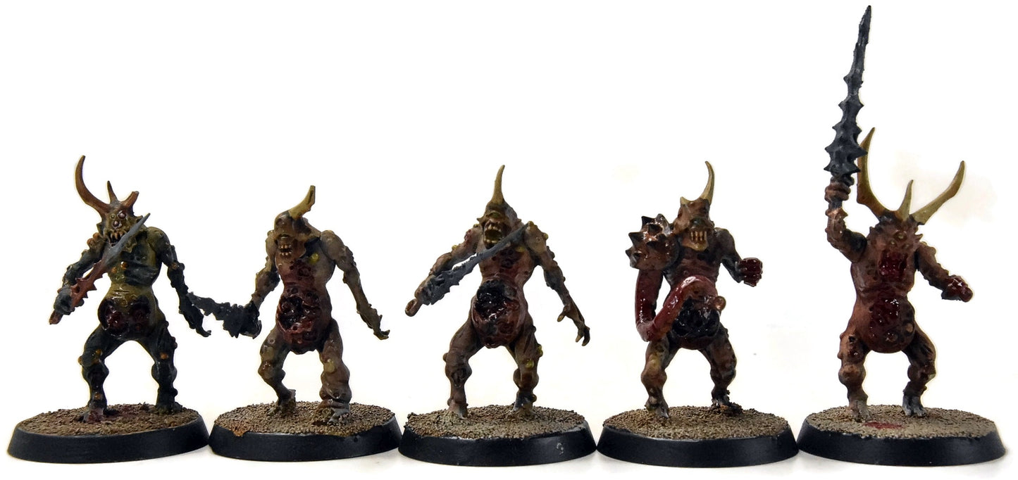 MAGGOTKIN OF NURGLE 10 Plaguebearers #3 WELL PAINTED Sigmar