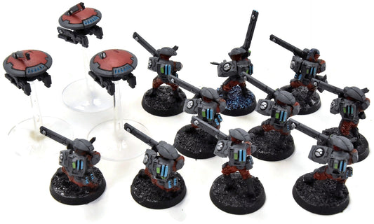 TAU EMPIRE 10 Fire Warriors #7 WELL PAINTED Warhammer 40K