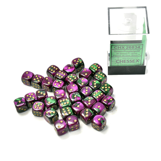 CHESSEX Purple and Gold  Dice #1 Warhammer 40k D6