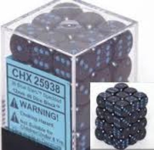 Speckled 36 * D6 Blue Stars 12mm Chessex Dice (CHX25938)