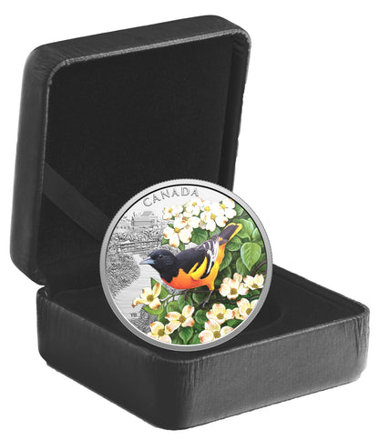 Colourful Birds: Baltimore Oriole – $20 1 oz. Fine Silver Coin