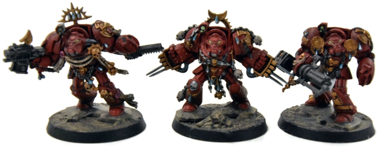 BLOOD ANGELS 6 Terminator Squad #1 WELL PAINTED Warhammer 40K