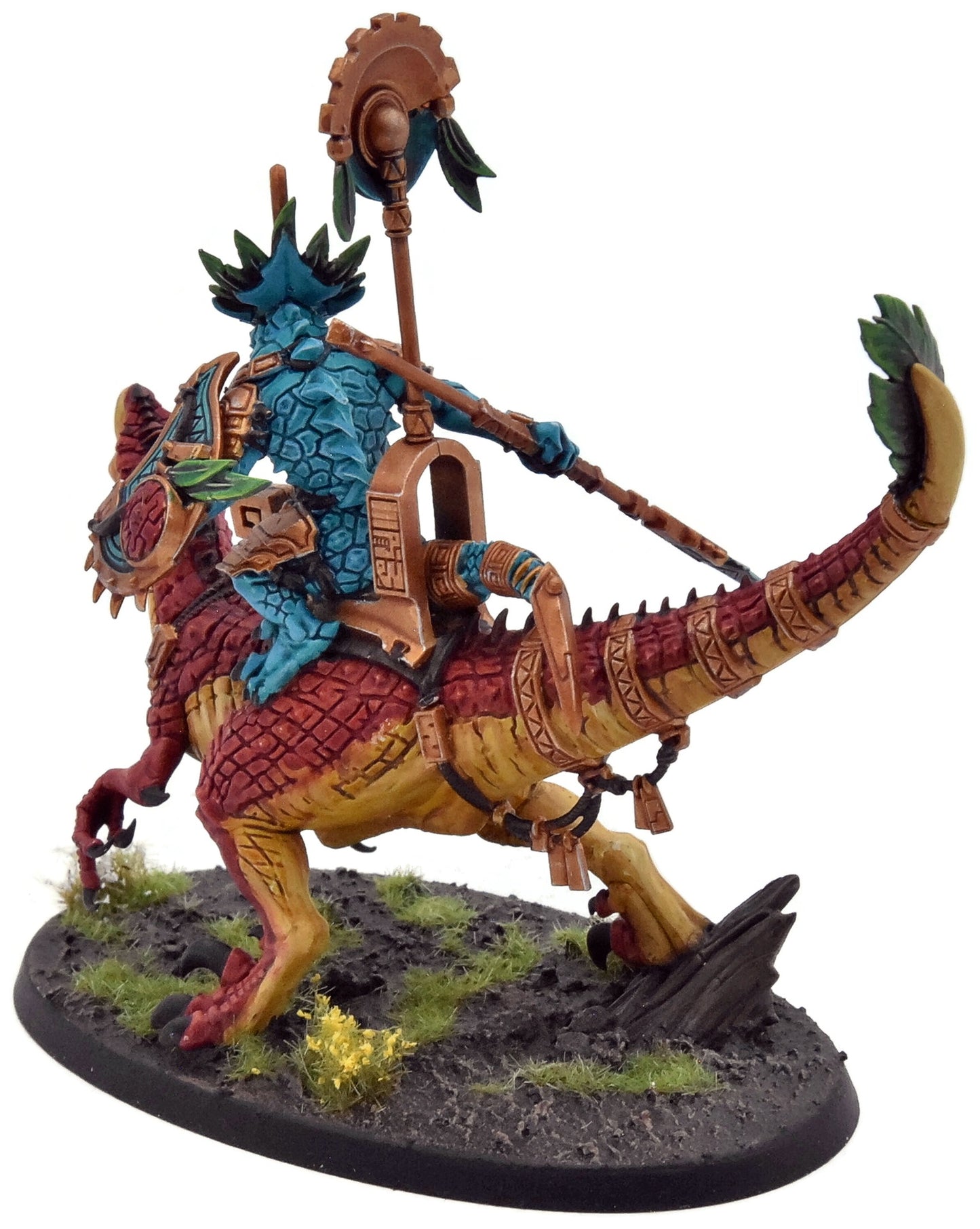 SERAPHON Saurus Scar Veteran On Aggradon #1 COMMISSION PRO PAINTED Sigmar