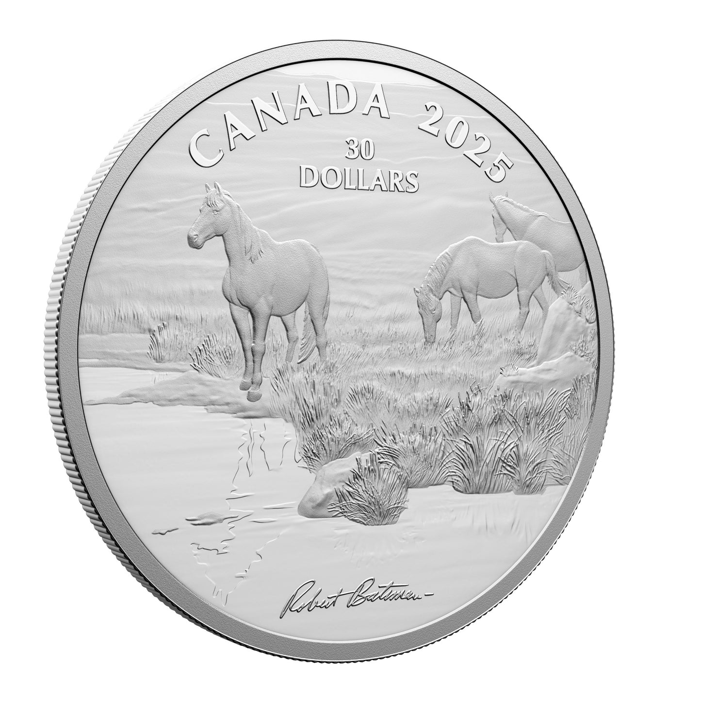 Mustang Country by Robert Bateman – 2 oz. $30 Fine Silver Coin (2025)