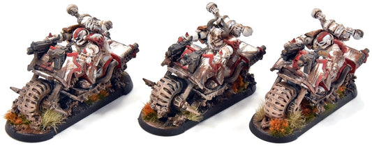 CHAOS SPACE MARINES 3 Bikers #2 WELL PAINTED Warhammer 40K