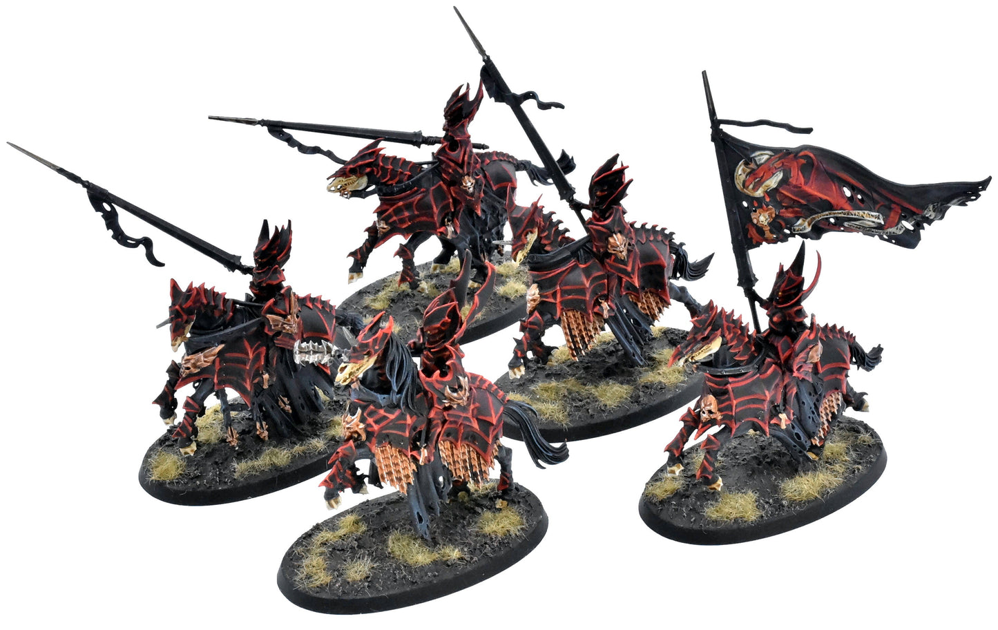 SOULBLIGHT GRAVELORDS 5 Blood Knights #1 COMMISSION PRO PAINTED Sigmar 3328