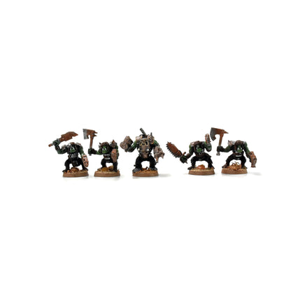 ORKS 10 Ork Boyz With Nob #10 WELL PAINTED 40K