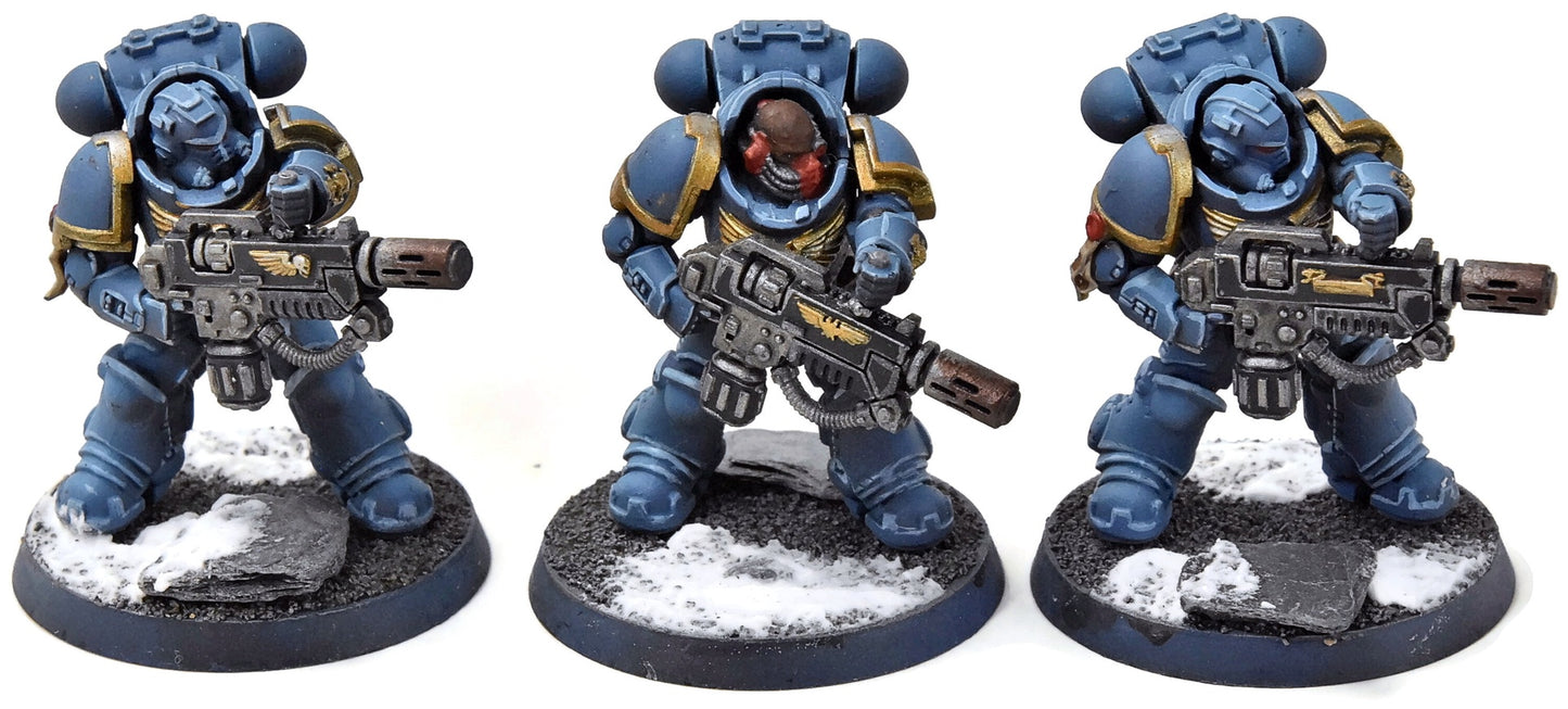 SPACE MARINES 3 Eradicators #1 WELL PAINTED Warhammer 40K