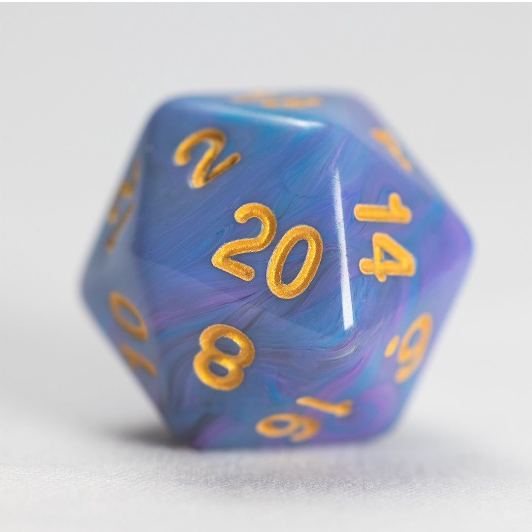 Sirius Dice Polyhedral Blue Unicorn 7-die Set