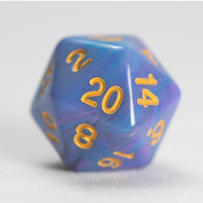 Sirius Dice Polyhedral Blue Unicorn 7-die Set