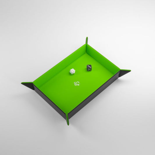 Magnetic Dice Tray - Rectangular - Black / Green