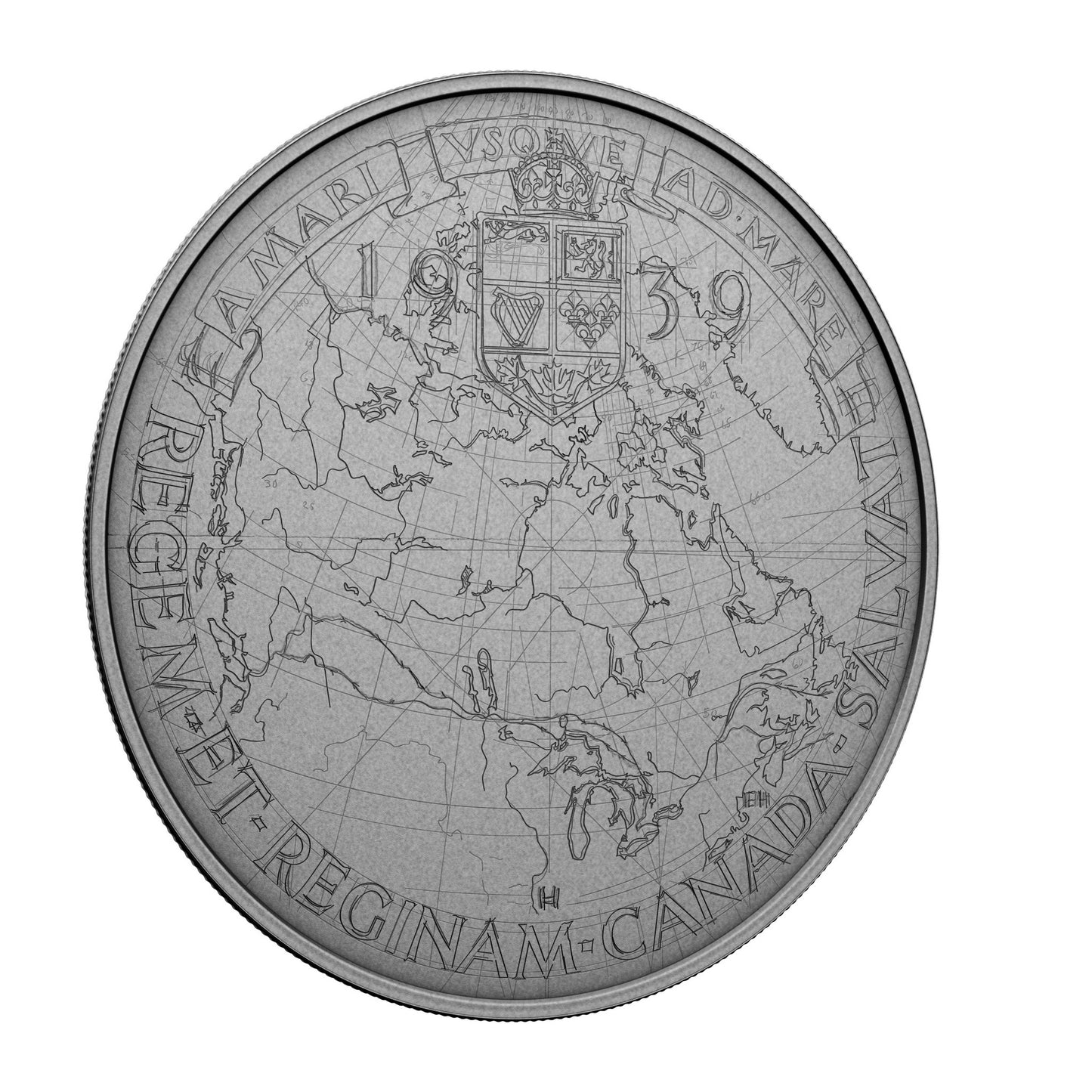 $50 Fine Silver Coin - Emanuel Hahn’S Original Sketch: Royal Visit 2025 (249380)