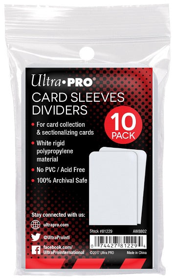 Ultra Pro Sleeves Dividers 10CT