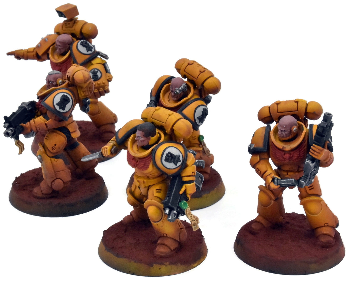 SPACE MARINES 5 Primaris Intercessors #1 PRO PAINTED 40K Imperial Fists