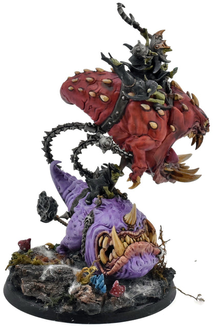 GLOOMSPITE GITZ Loonboss On Mangler Squigs #1 WELL PAINTED Warhammer Sigmar