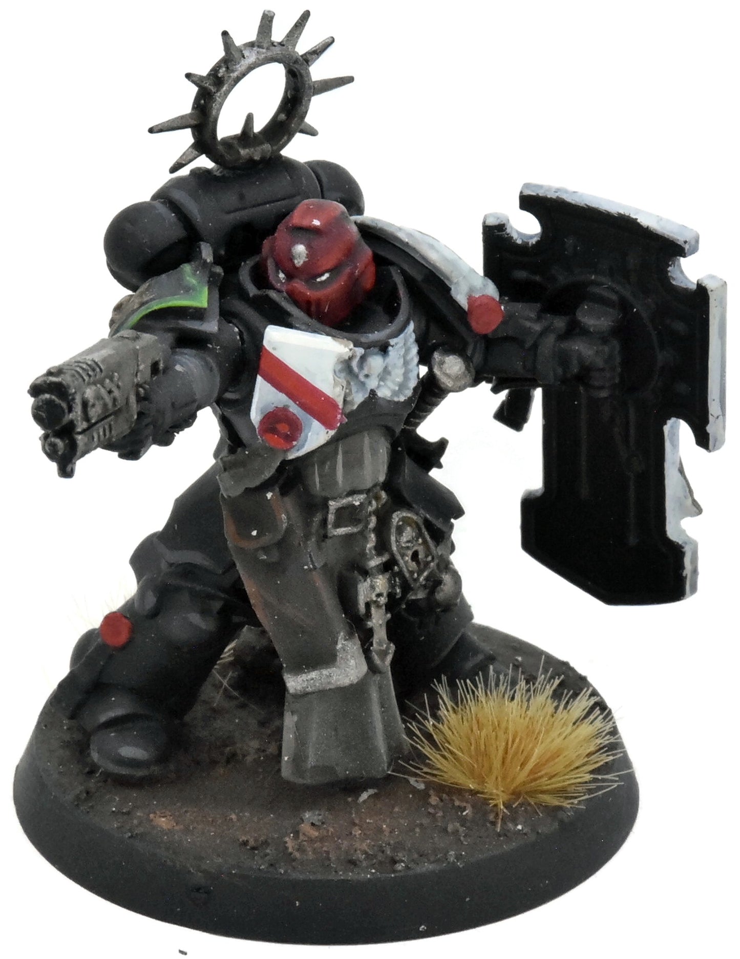 SPACE MARINES Raven Guard Primaris Lieutenant Relic Shield #1 WELL PAINTED