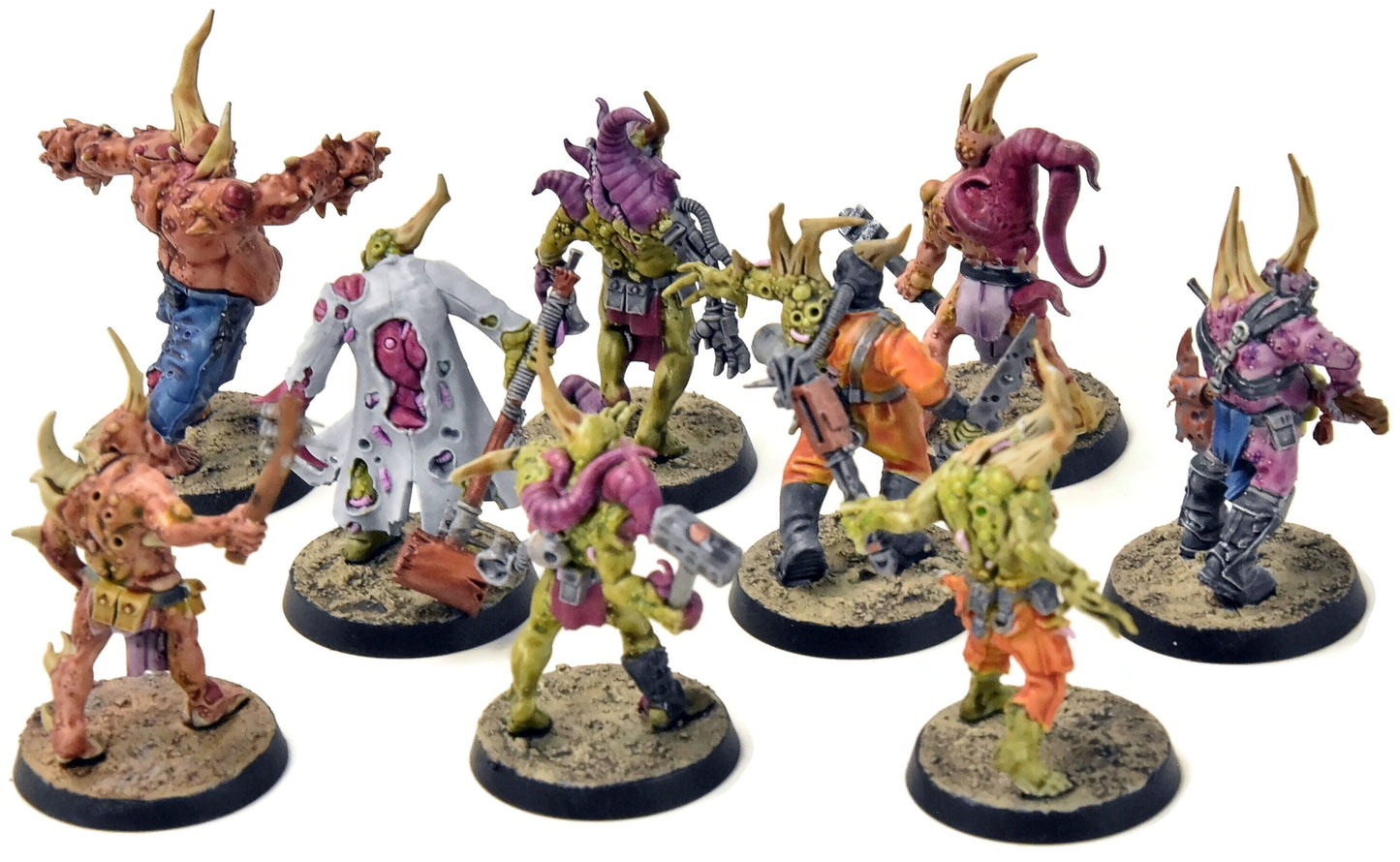DEATH GUARD 9 Poxwalkers #1 WELL PAINTED Warhammer 40K