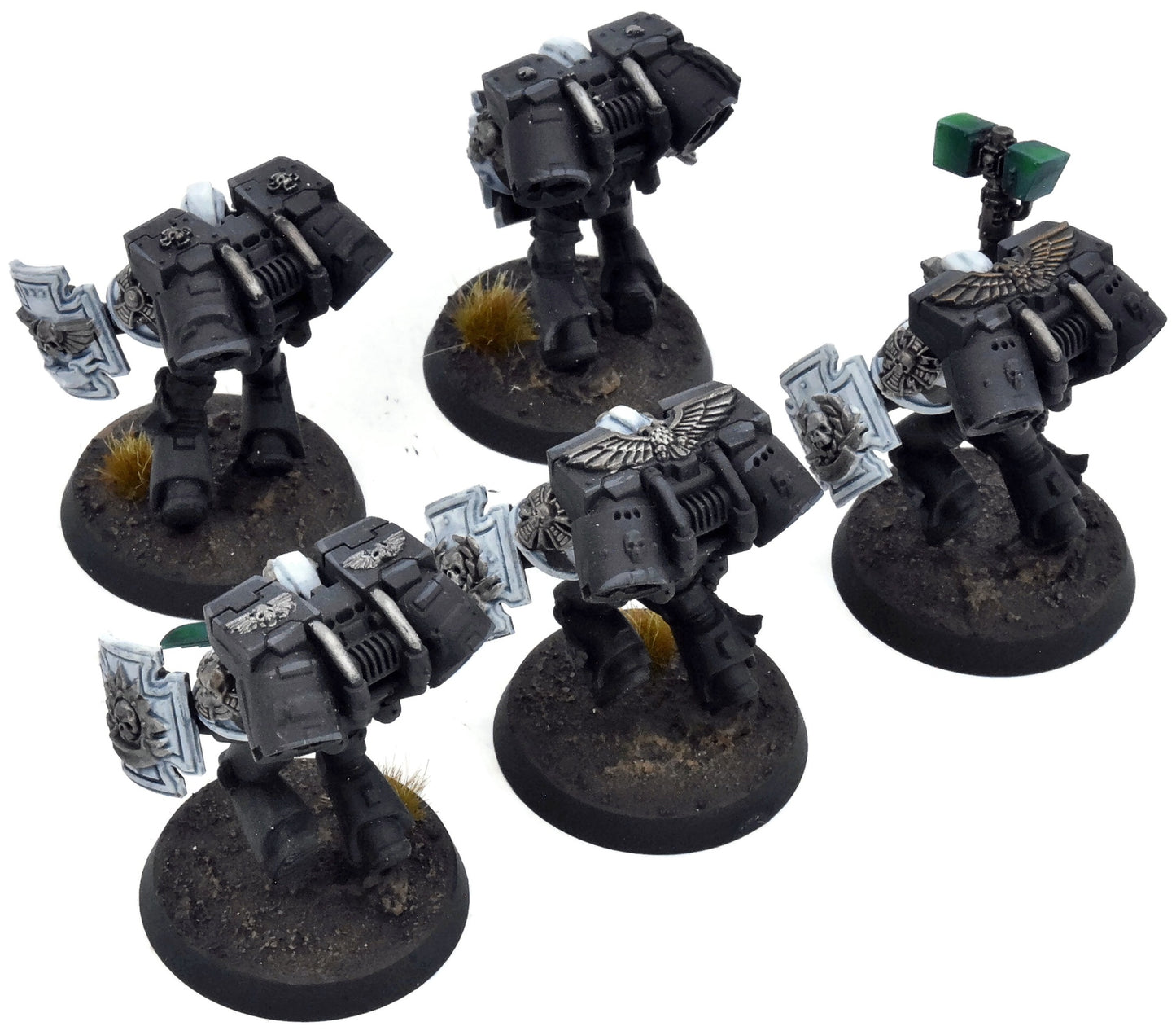 SPACE MARINES 5 Vanguard Veteran Squad #1 WELL PAINTED 40K Raven Guard