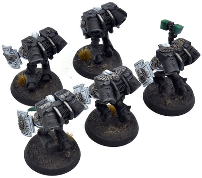 SPACE MARINES 5 Vanguard Veteran Squad #1 WELL PAINTED 40K Raven Guard