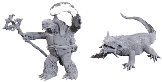 D&D Unpainted Minis WV24 Tortle Druid & Wild Shape Giant Lizard