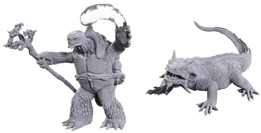 D&D Unpainted Minis WV24 Tortle Druid & Wild Shape Giant Lizard