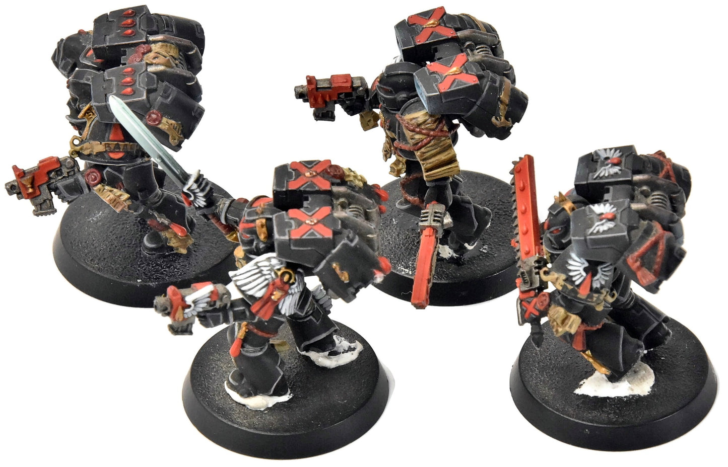 BLOOD ANGELS 4 Death Company With Jump Pack #14 PRO PAINTED Warhammer 40K