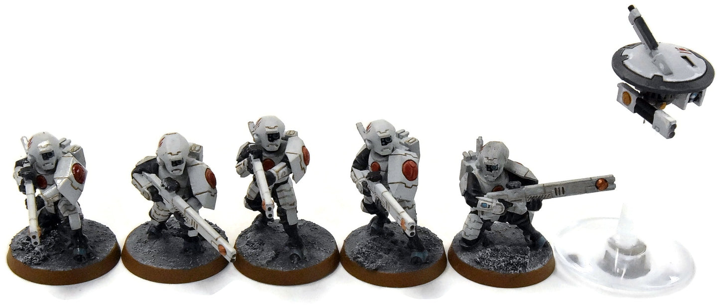 TAU EMPIRE 10 Fire Warriors #1 WELL PAINTED Warhammer 40K 8652