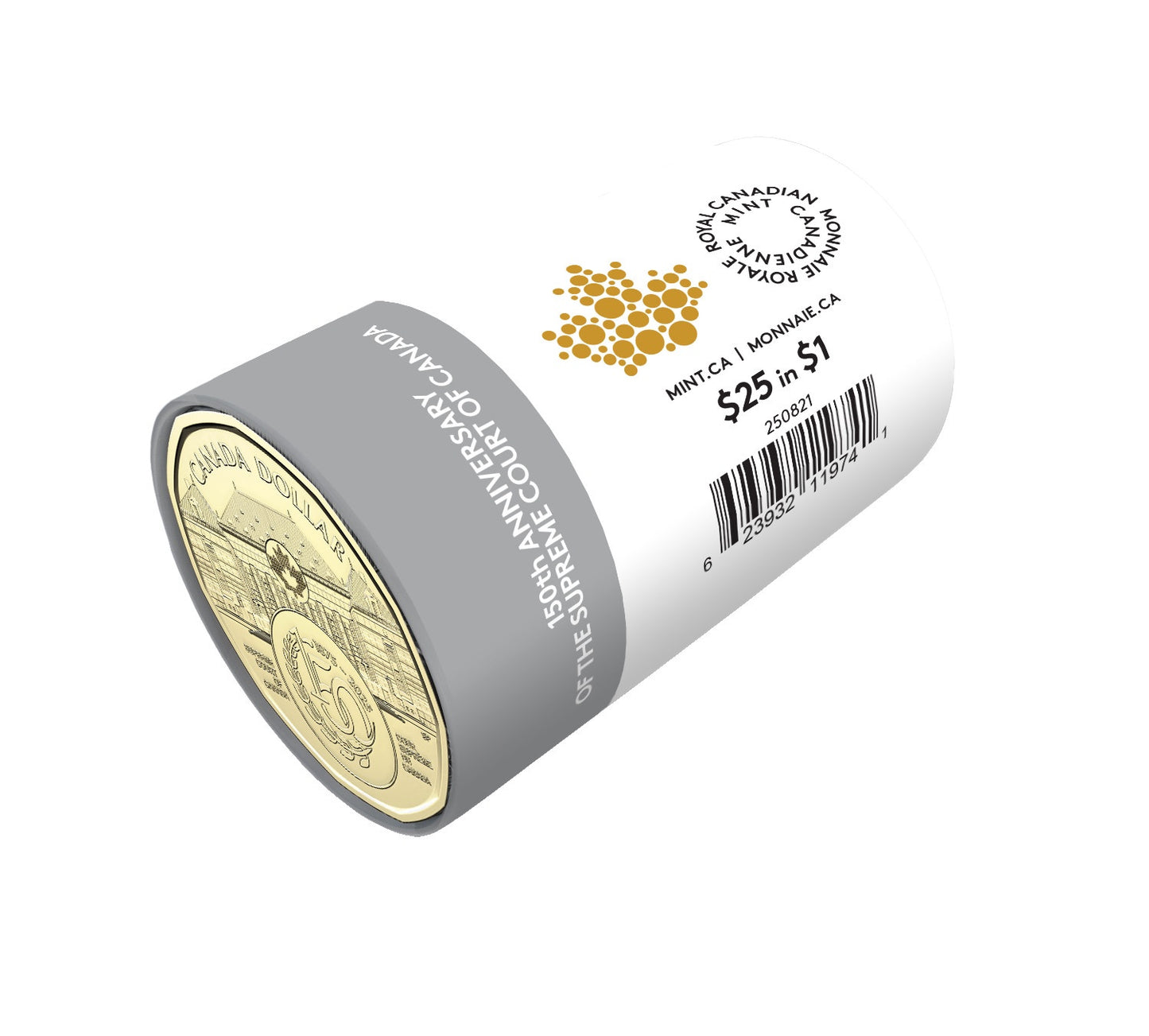 2025 $1 Special Wrap Roll Box Set – 150th Anniversary of the Supreme Court of Canada (251454)