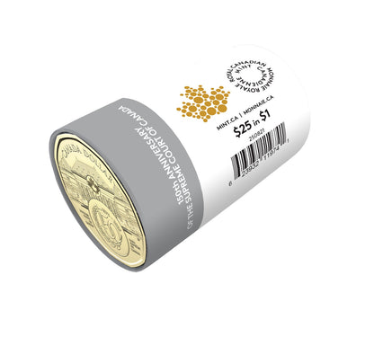 2025 $1 Special Wrap Roll Box Set – 150th Anniversary of the Supreme Court of Canada (251454)