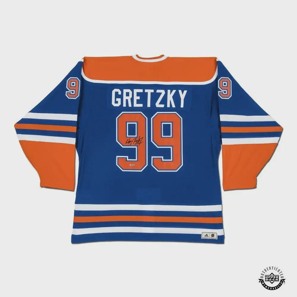 Wayne Gretzky Autographed Edmonton Oilers “Heroes of Hockey” Blue Adidas Jersey