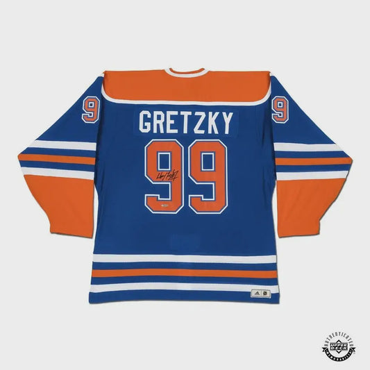 Wayne Gretzky Autographed Edmonton Oilers “Heroes of Hockey” Blue Adidas Jersey