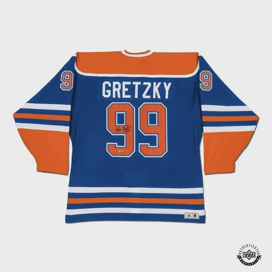 Wayne Gretzky Autographed Edmonton Oilers “Heroes of Hockey” Blue Adidas Jersey