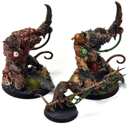 SKAVEN 2 Rat Ogors & packmaster #11 WELL PAINTED Warhammer Sigmar