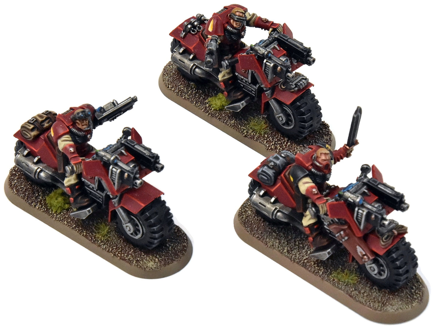 BLOOD ANGELS 3 Scouts Bike #2 PRO PAINTED Warhammer 40K Bikes