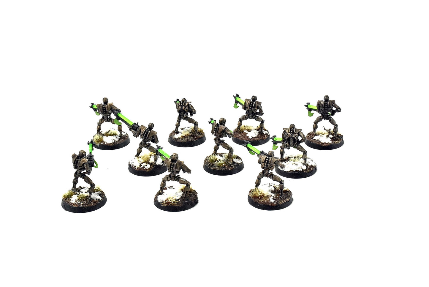 NECRONS 10 NECRON Warriors #5 WELL PAINTED Warhammer 40k