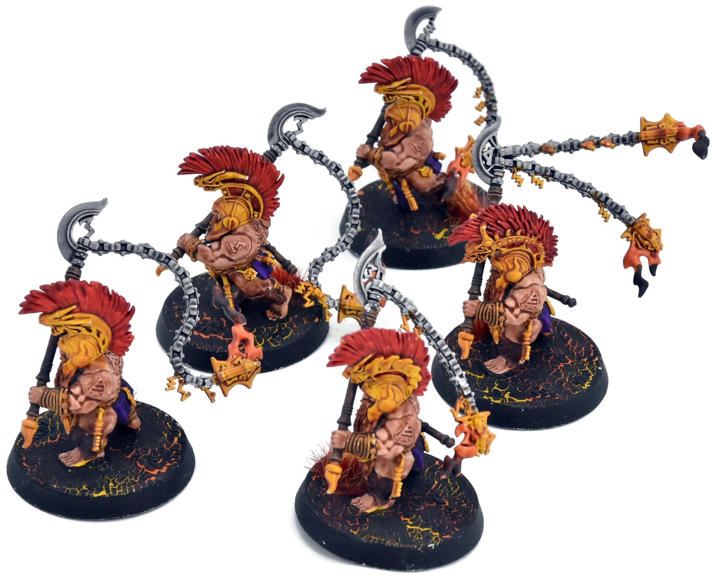 FYRESLAYERS 5 Hearthguard Berzerkers #4 WELL PAINTED Warhammer Sigmar 4124