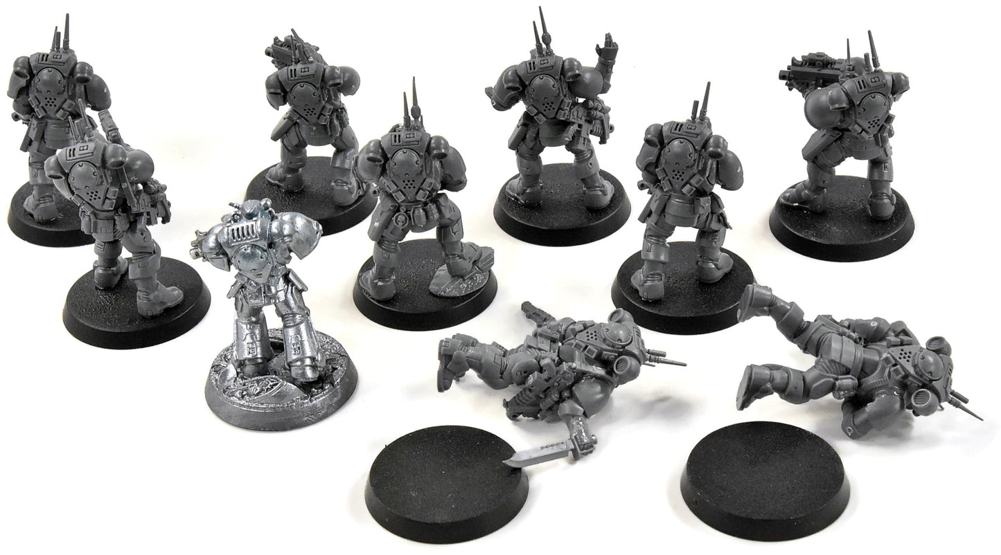 SPACE MARINES 9 Infiltrators & 1 Intercessors #1 Badly Glued Warhammer 40K