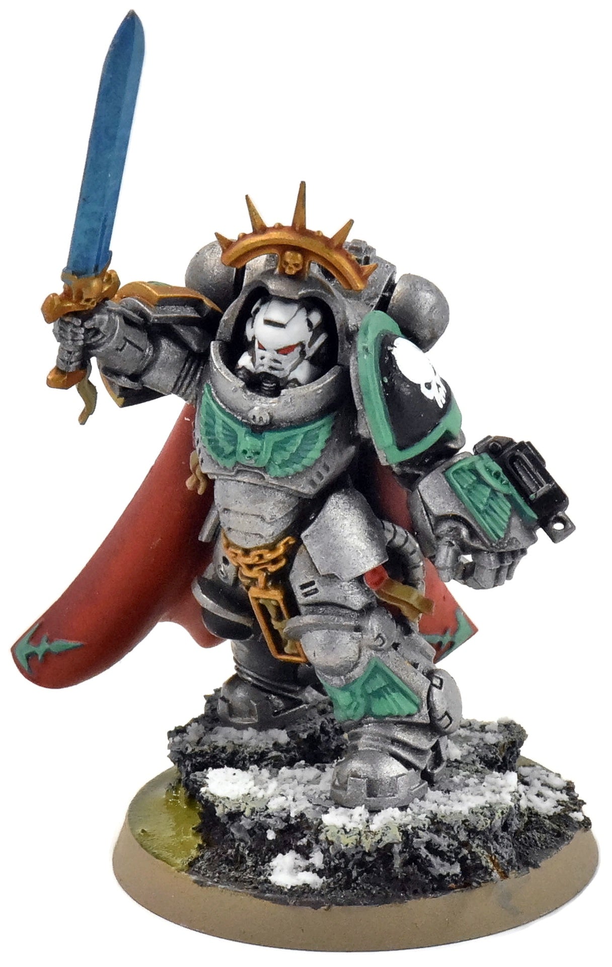 SPACE MARINES Captain in Gravis Armour #1 WELL PAINTED Warhammer 40K 7286