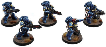 SPACE MARINES 5 Heavy Intercessors #1 WELL PAINTED Warhammer 40K 1390