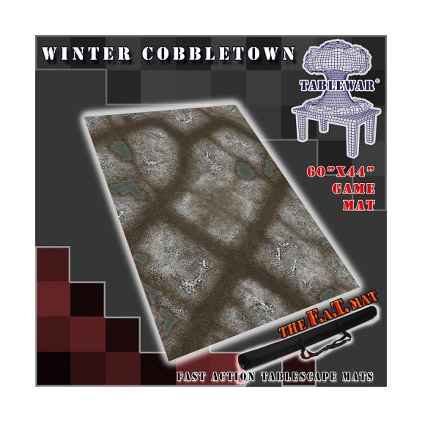 F.A.T. MATS - Winter Cobbletown  60X44