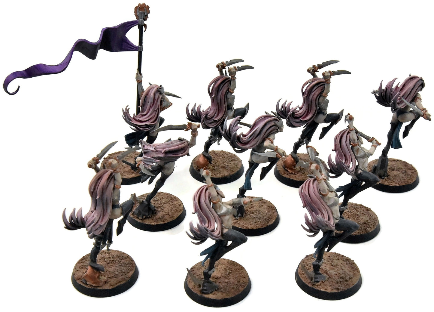 DAUGHTERS OF KHAINE 10 Witch Elves #1 WELL PAINTED Sigmar