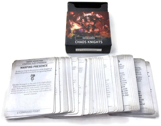 CHAOS KNIGHTS Datacards USED Mint Condition Warhammer 40K